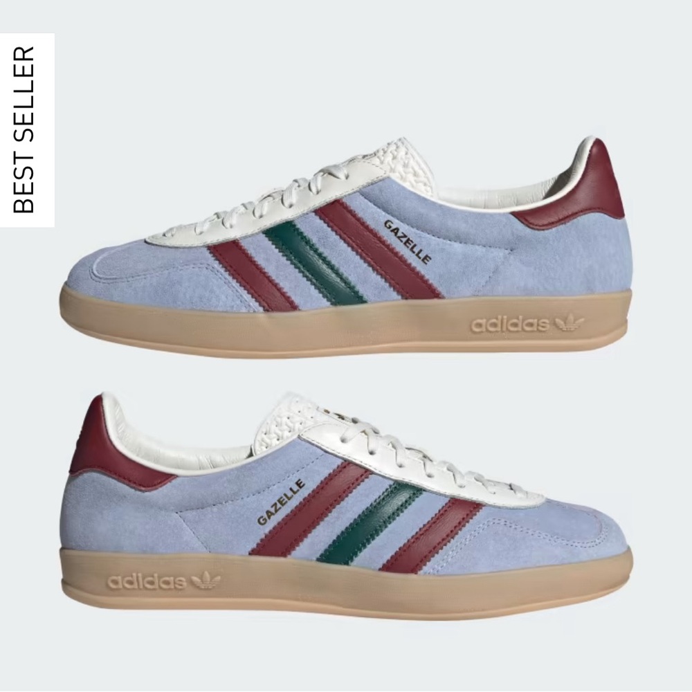 Adidas Gazelle Blue Dawn / Collegiate Burgundy / Collegiate Green